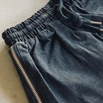 Zac zip shorts - Black denim (size 1) - FIVE&KNUX