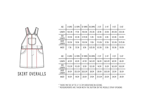Overall skirt size sales 6