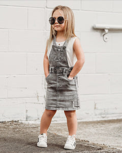 Skirt Overalls Grey Wash FIVE KNUX