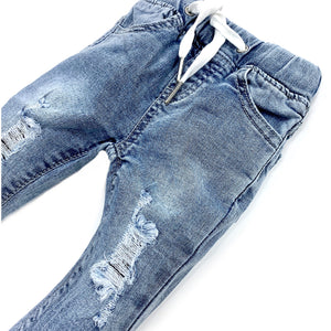 Light wash distressed denim jeans - FIVE&KNUX