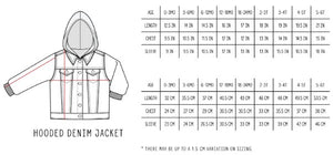 Hooded Denim Jacket - Grey - FIVE&KNUX